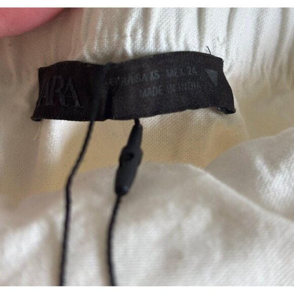 NWT ZARA White Strapless Jumpsuit Wide Leg Embroidered Blogger Favorite Size XS - Picture 12 of 14